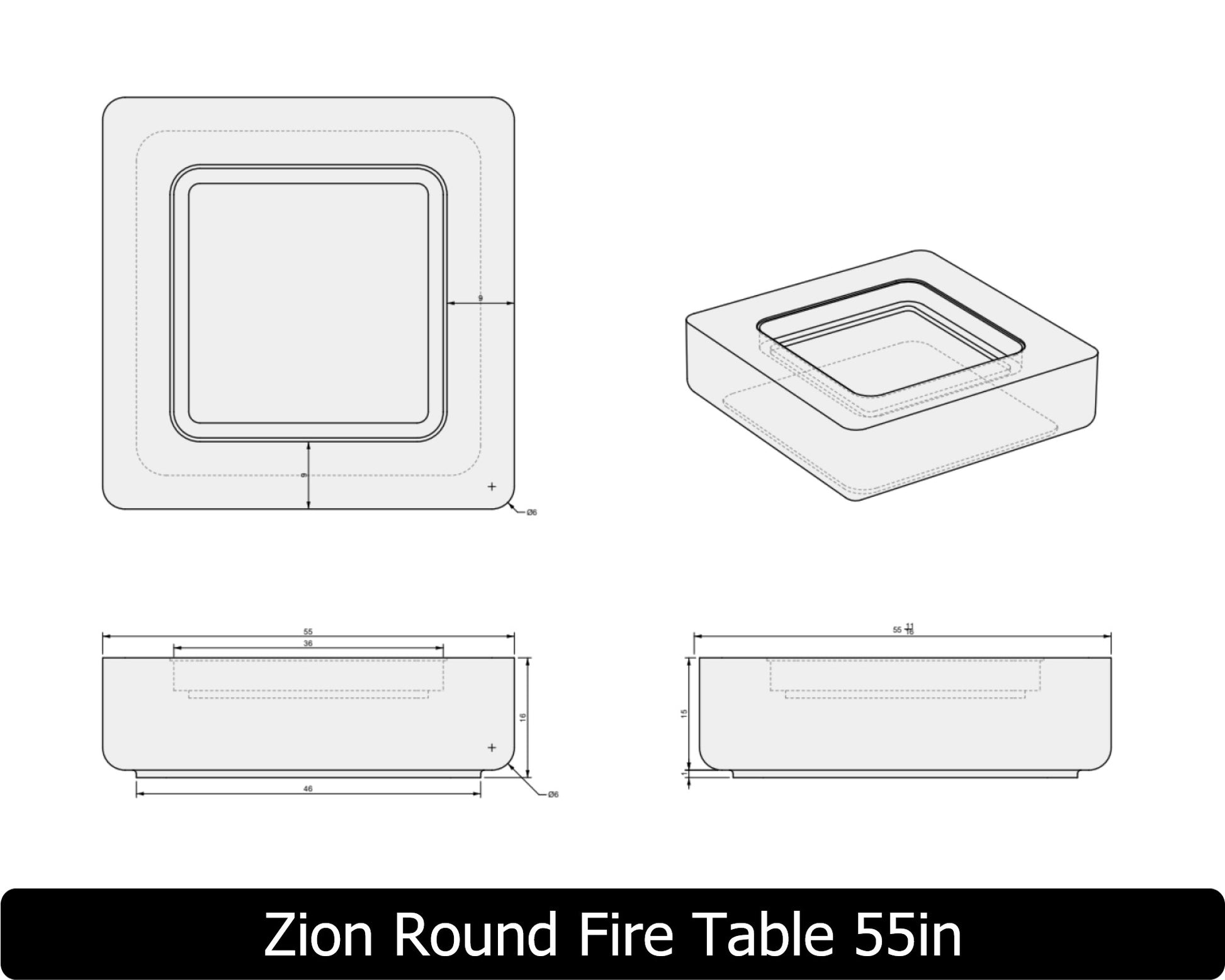 Freedom Fire Pits Zion Round Gas Fire Pit Table