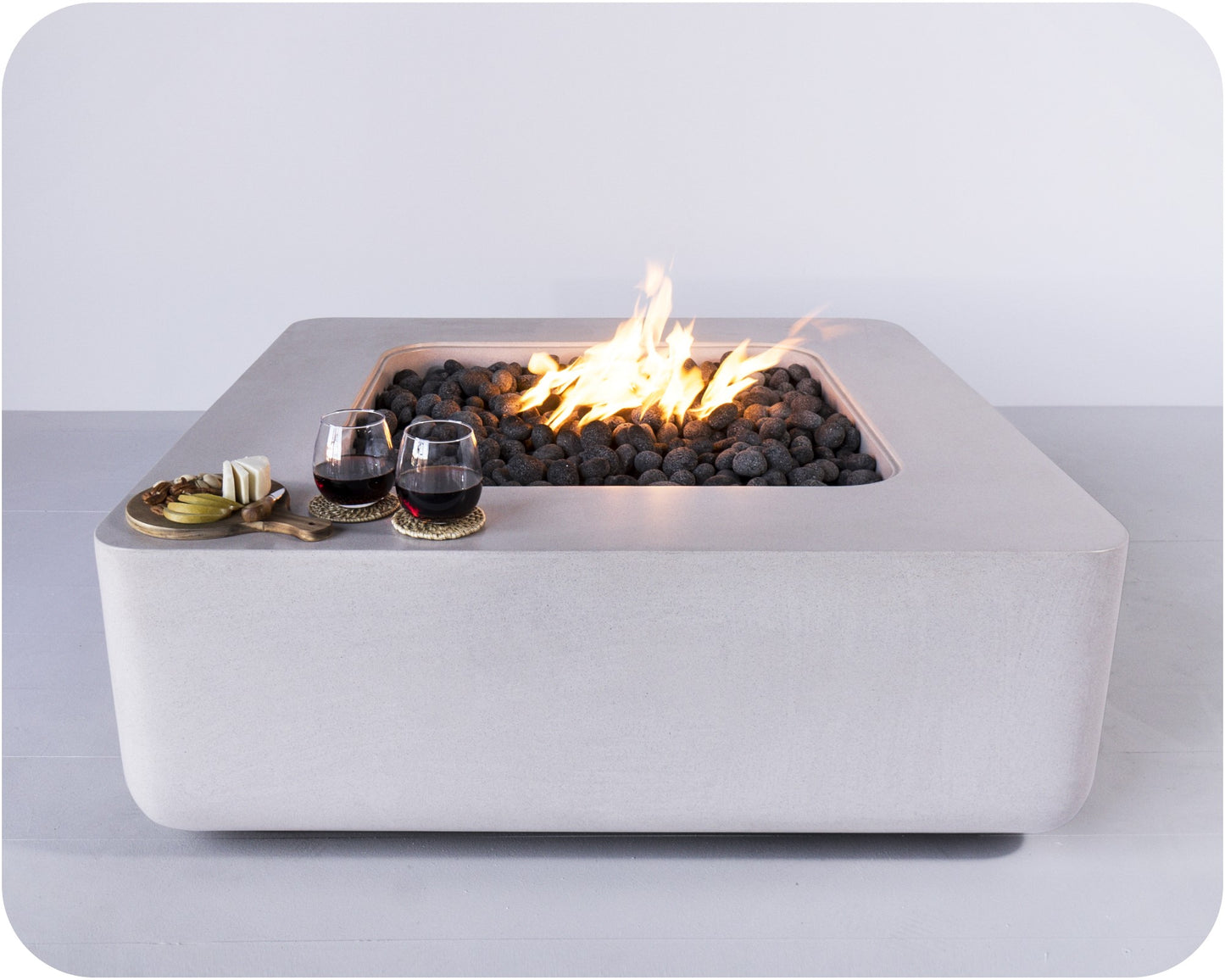 The Freedom Collection Zion Rounded Square Gas Fire Table