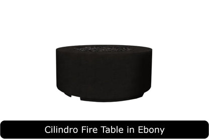 Clindro Fire Table in Ebony Concrete Finish