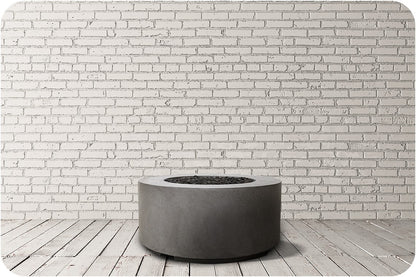 Studio Image of the Clindro Concrete Fire Table