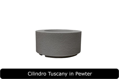 Cilindro Tuscany Fire Table in Pewter Concrete Finish