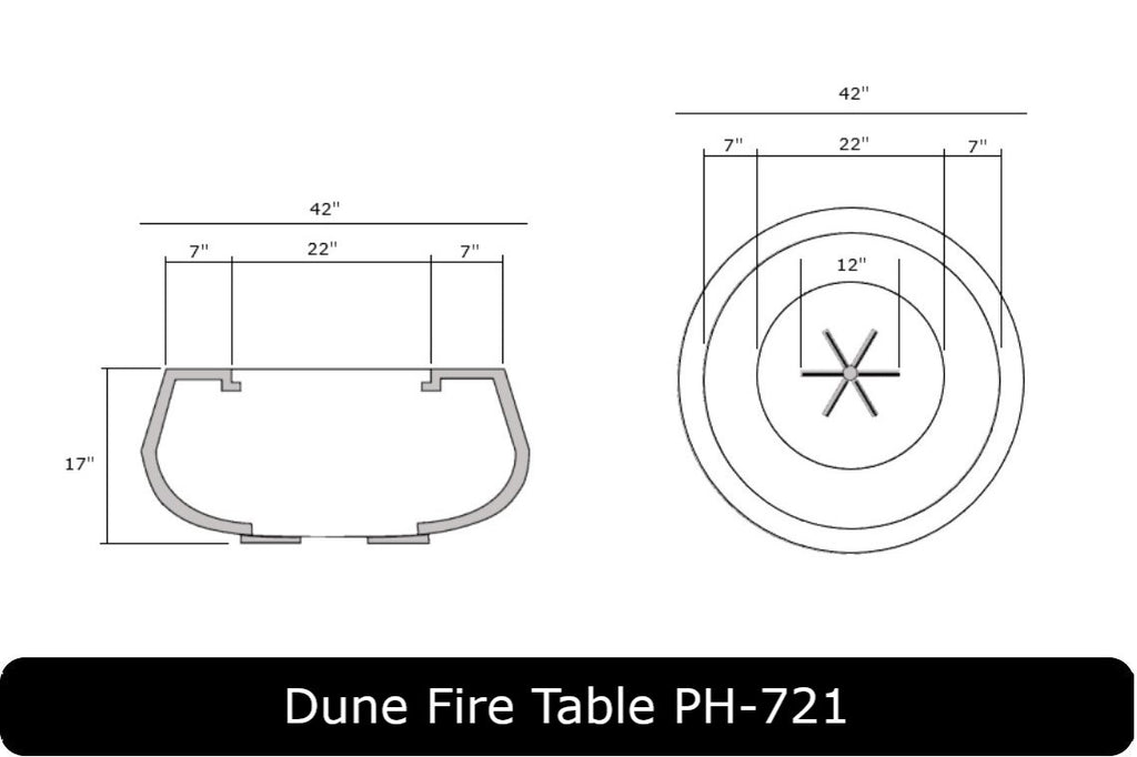 Prism Hardscapes Dune Round Gas Fire Bowl