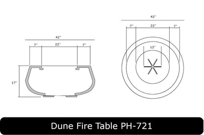 Prism Hardscapes Dune 42in Round Gas Fire Bowl