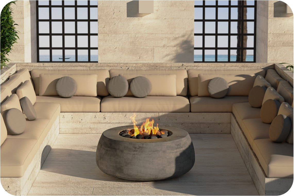 Prism Hardscapes Dune Round Gas Fire Bowl