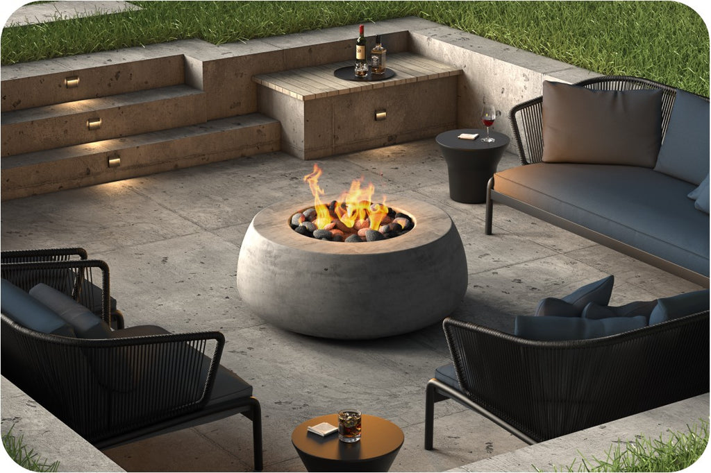 Prism Hardscapes Dune Round Gas Fire Bowl