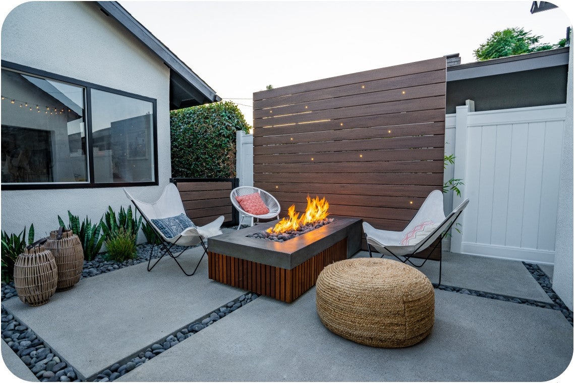 Prism Hardscapes Fairmont Rectangle Gas Fire Pit Table