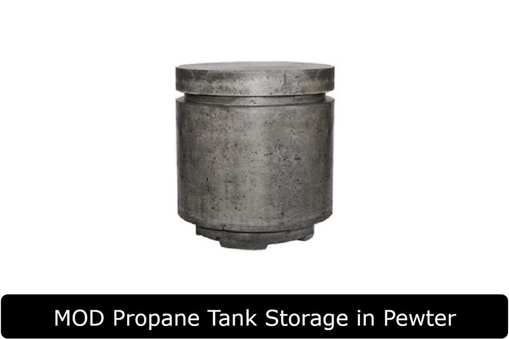 MOD Propane Tank Storage in Pewter Concrete Finish