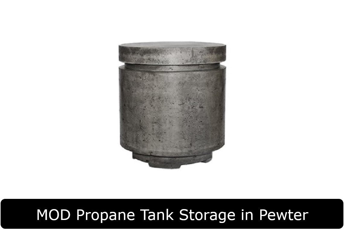 MOD Propane Tank Storage in Pewter Concrete Finish