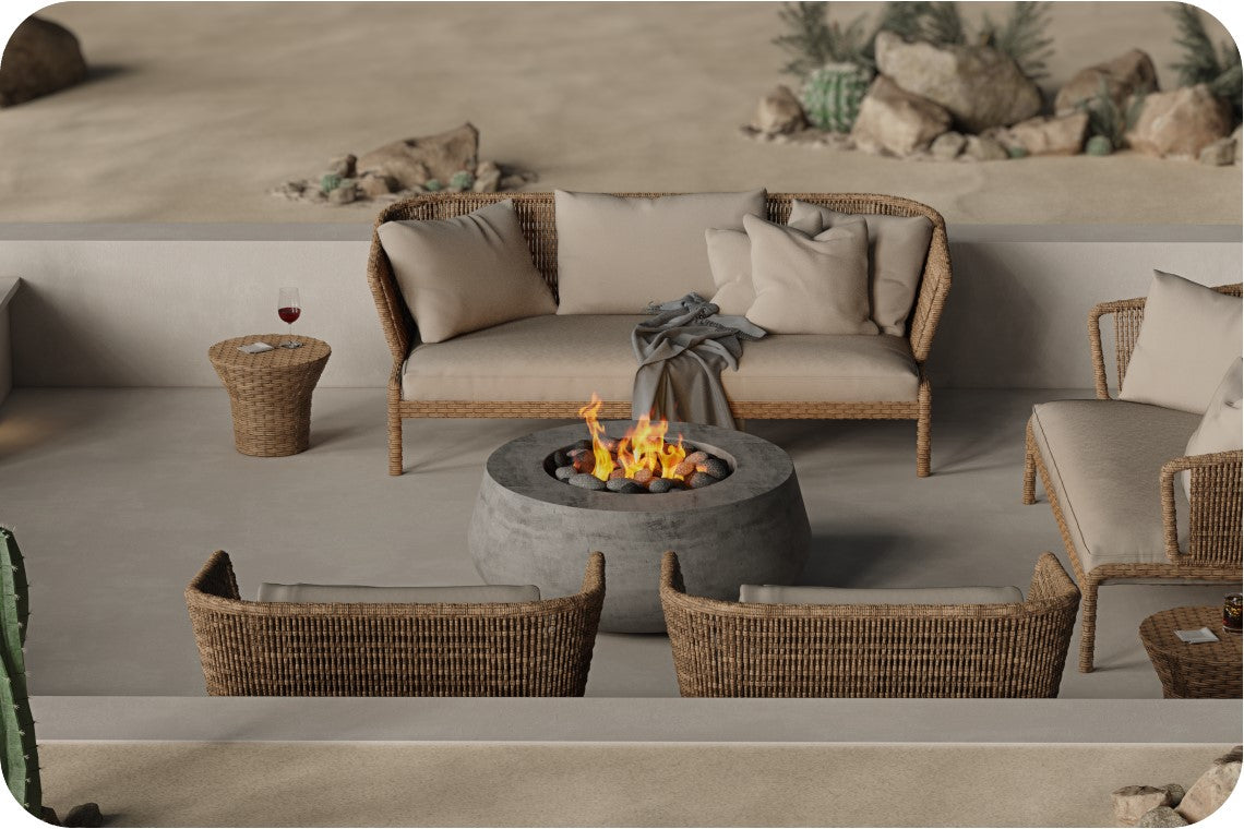 Prism Hardscapes Oasis Round Gas Fire Bowl