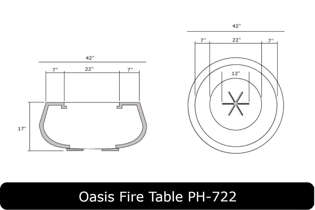 Prism Hardscapes Oasis Round Gas Fire Bowl