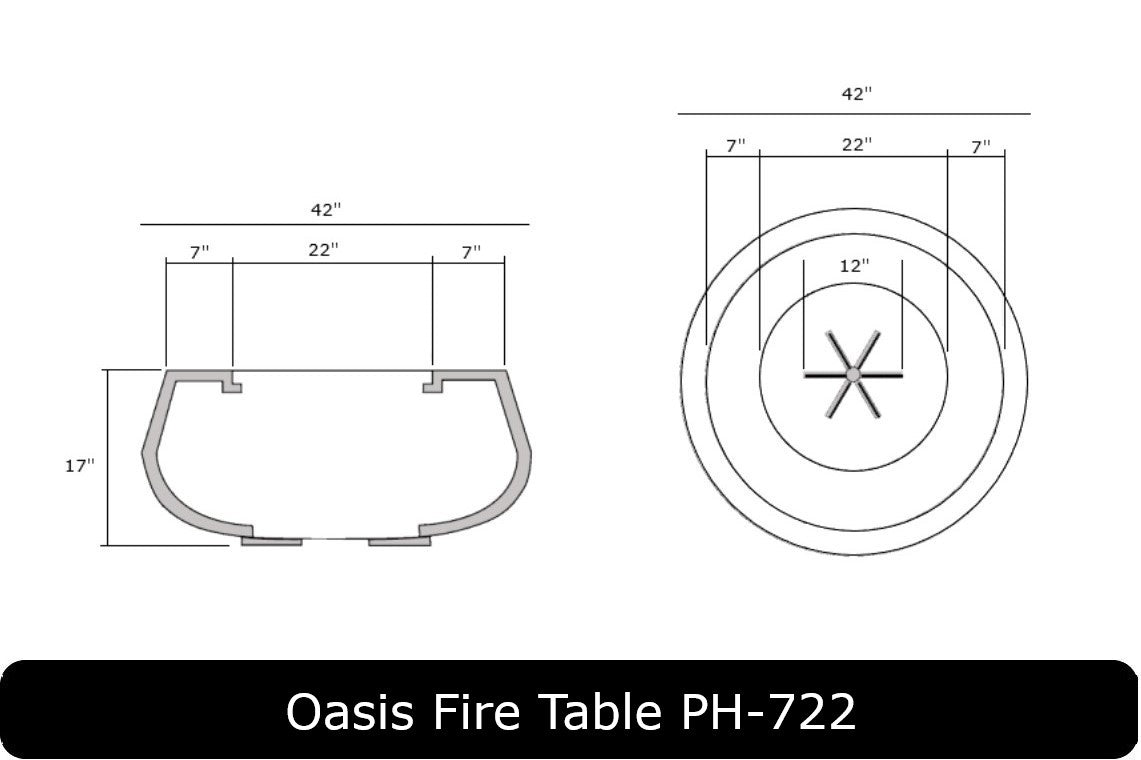 Prism Hardscapes Oasis Round Gas Fire Bowl