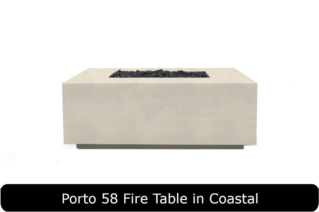 Porto 58 Fire Table in Coastal Concrete Finish