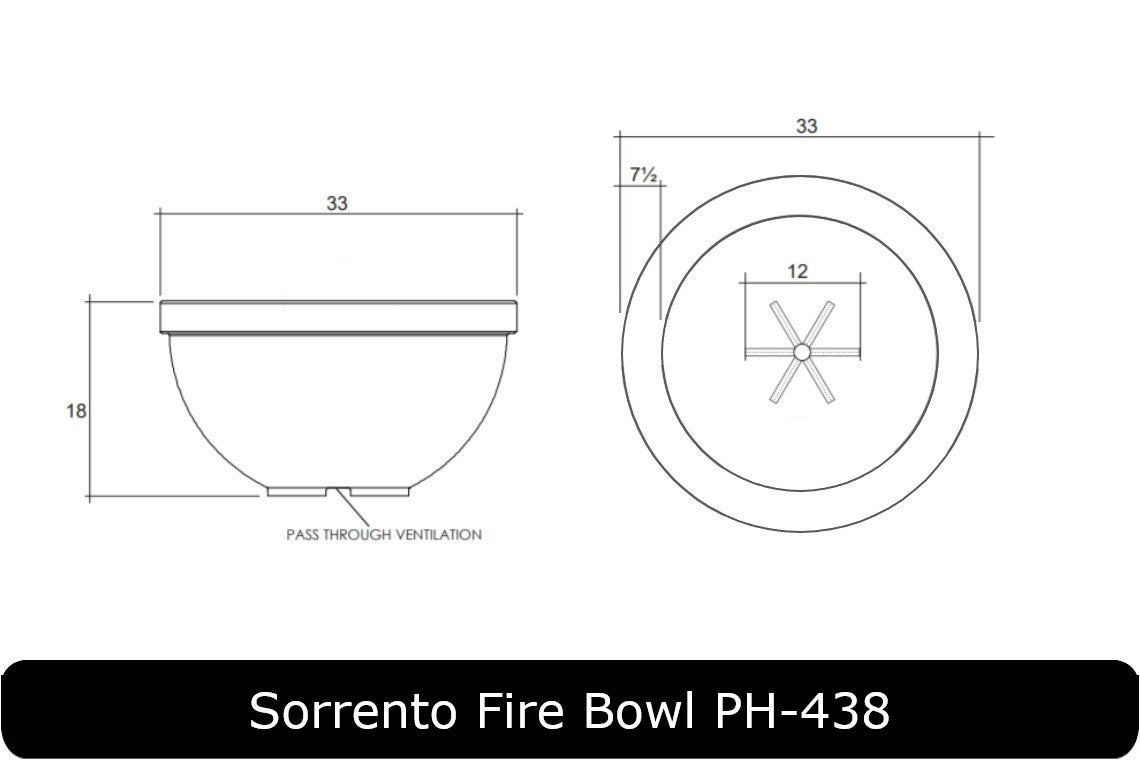 Prism Hardscapes Sorrento Concrete Fire Bowl
