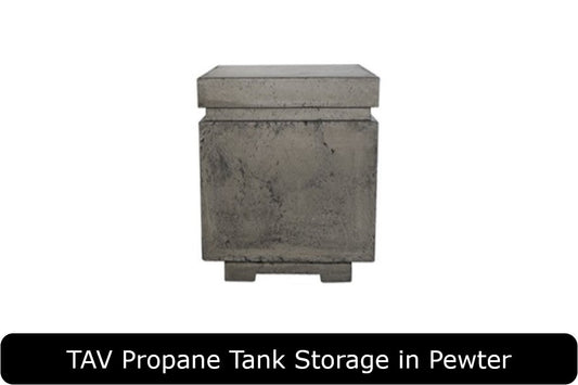 TAV Propane Tank Storage in Pewter Concrete Finish