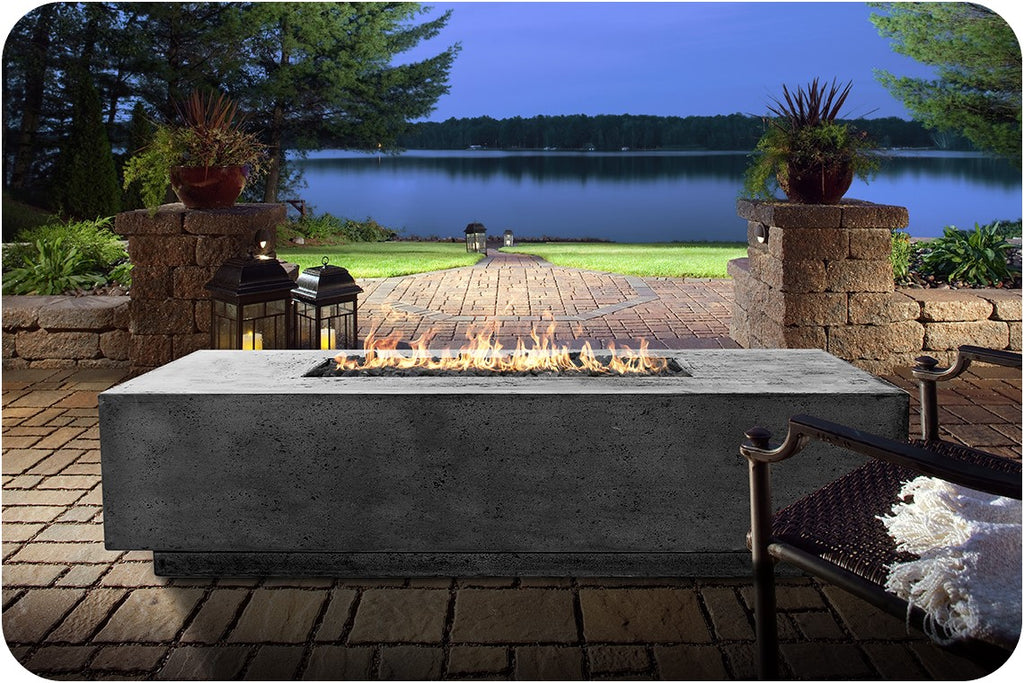 Prism Hardscapes Tavola 66 Slim Rectangle Gas Fire Pit Table