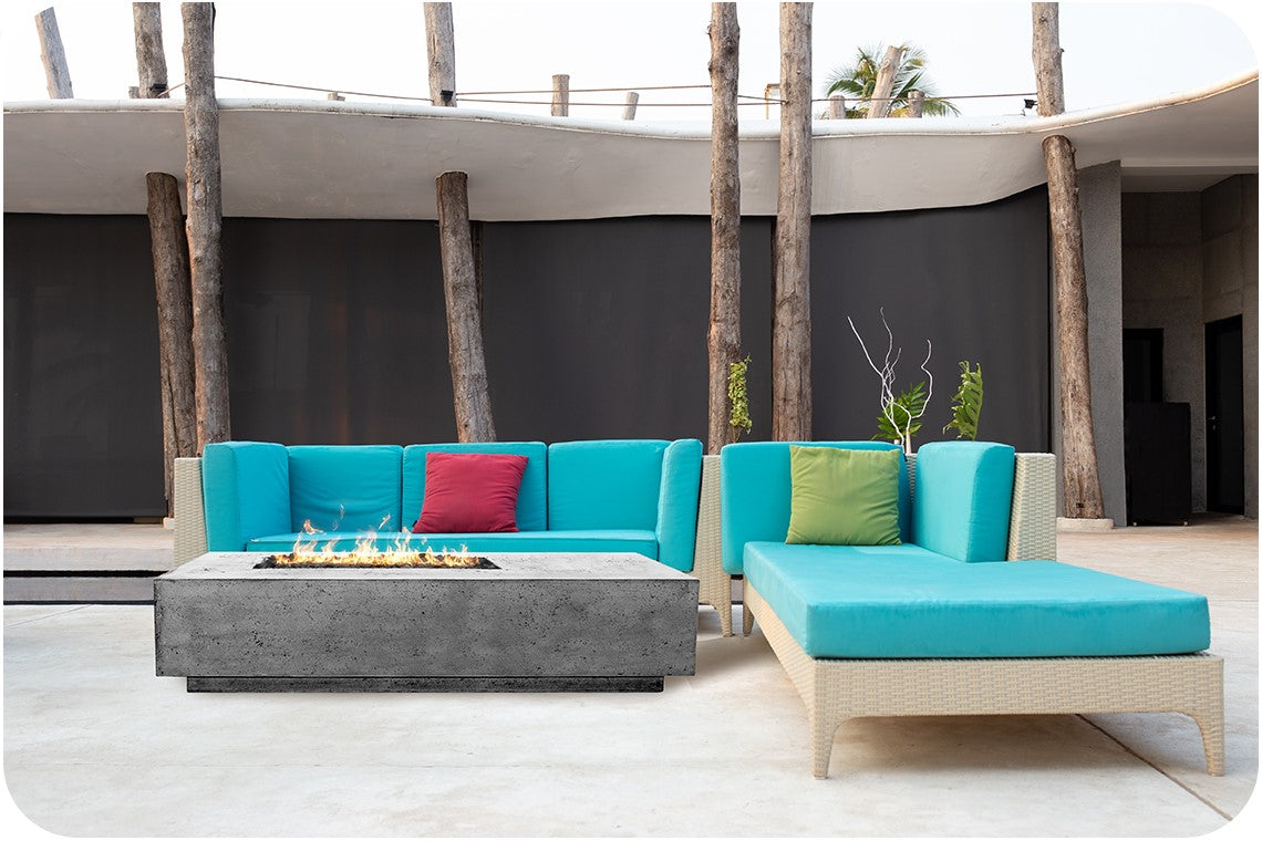 Lifestyle Image of the Tavola 5 Concrete Fire Table