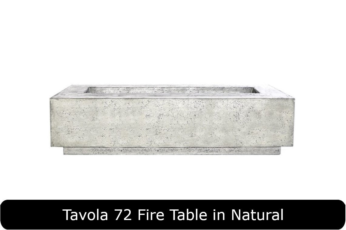 Tavola 72 Fire Table in Natural Concrete Finish