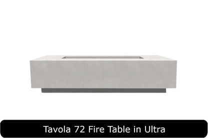 Tavola 72 Fire Table in Ultra Concrete Finish