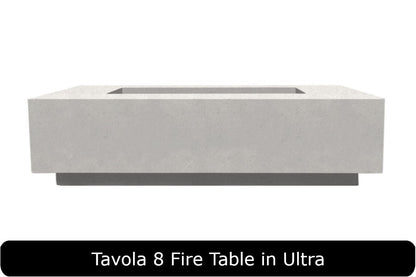 Tavola 8 Fire Table in Ultra Concrete Finish